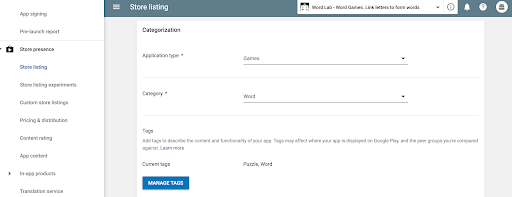how to add tags to your app or game